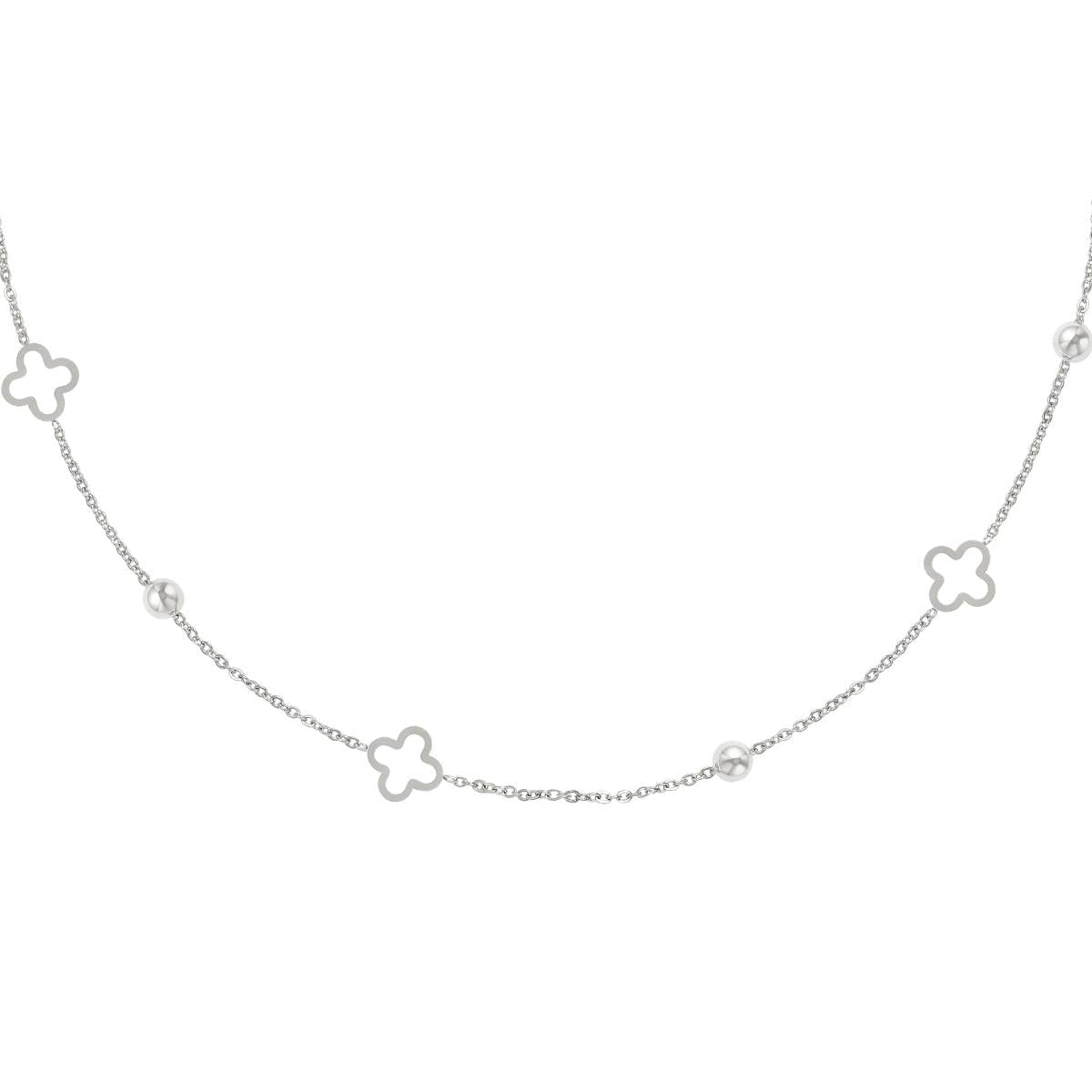 Kleeblatt - Halskette aus Edelstahl