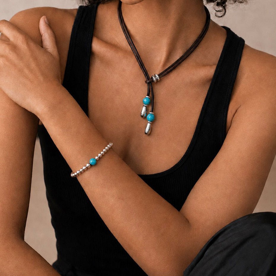 Perlenarmband Silber mit Murano Glasperle