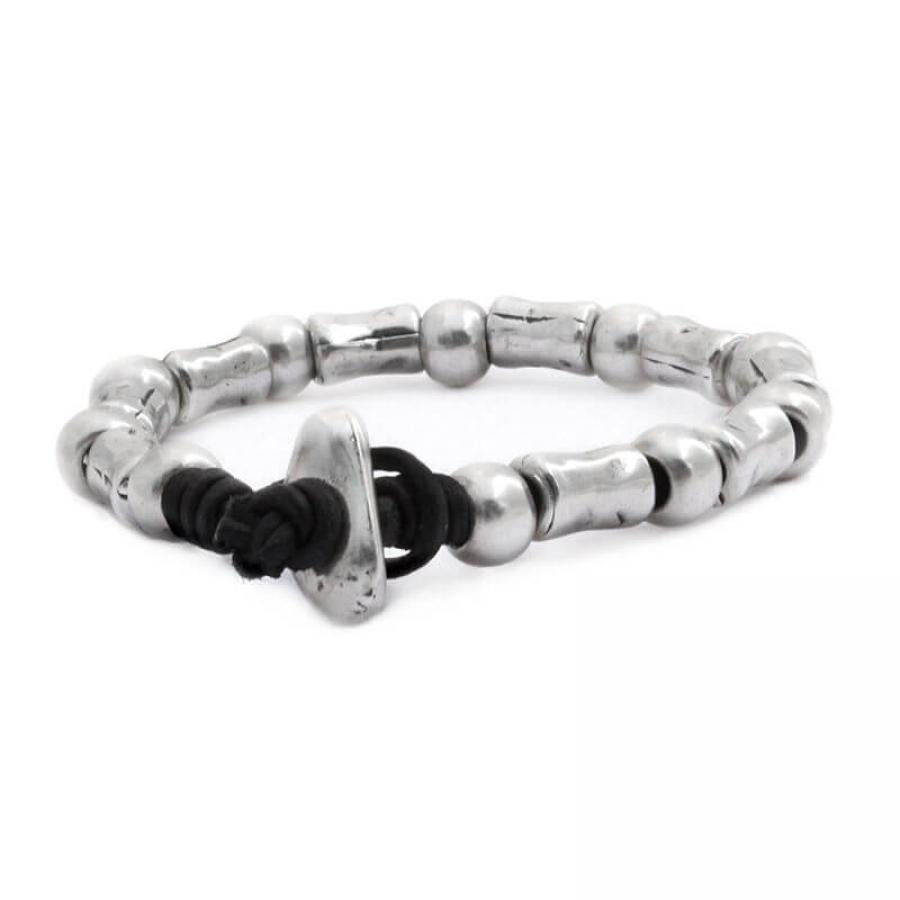 Armbänder - Fernando Unisex Armband Leder und Silber - Braun - A944-18-Braun - Beau Soleil Jewelry