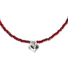 Ketten - Halskette mit Herzanhänger und Glasperlen - Smoked - Topaz - Beau Soleil Jewelry
