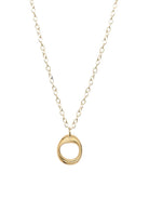 Ketten - Halskette mit Ring-Anhänger - Gold - K305-gold - Beau Soleil Jewelry