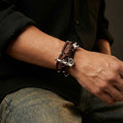 Leder Wickelarmband Rusty A892