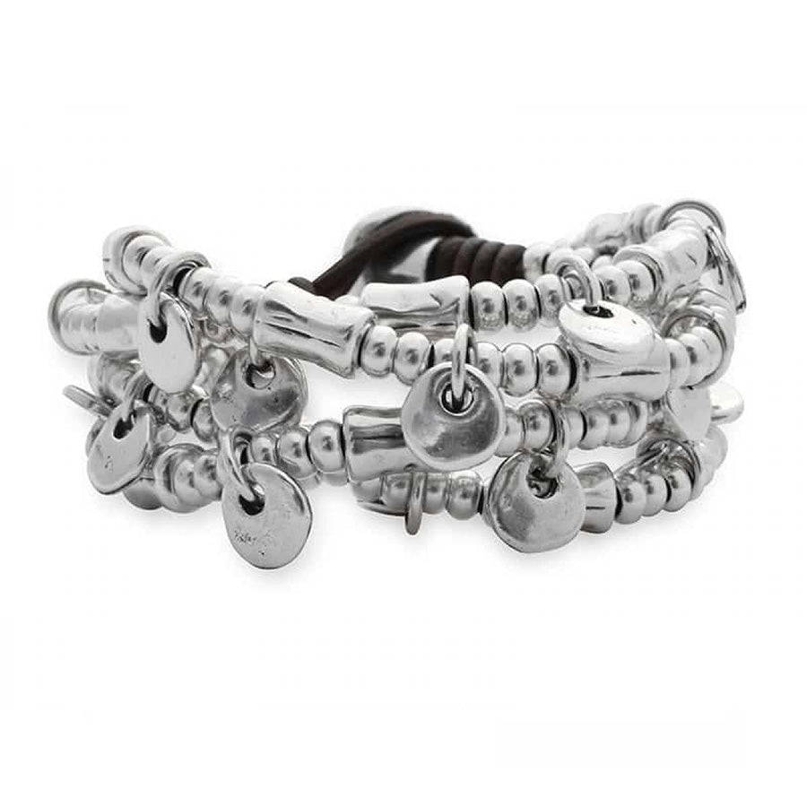 Damen Lederarmband Münzen A937