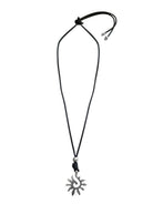 Ketten - Lederkette mit Anhänger Sonne individuell tragbar - Braun - K255 - 1 - Beau Soleil Jewelry