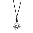 Ketten - Lederkette mit Anhänger Sonne individuell tragbar - Braun - K255 - 1 - Beau Soleil Jewelry
