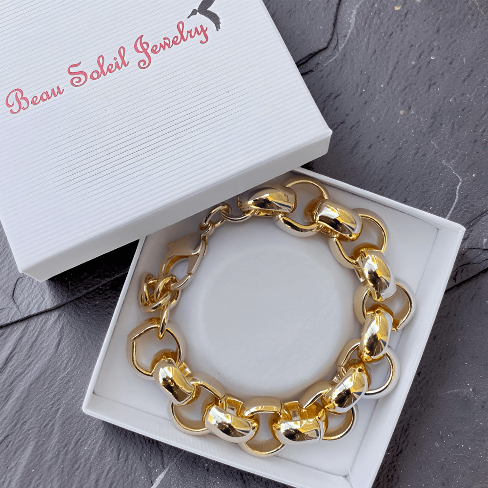 Massives Rolo Gliederarmband – Statement Schmuck für Damen & Herren
