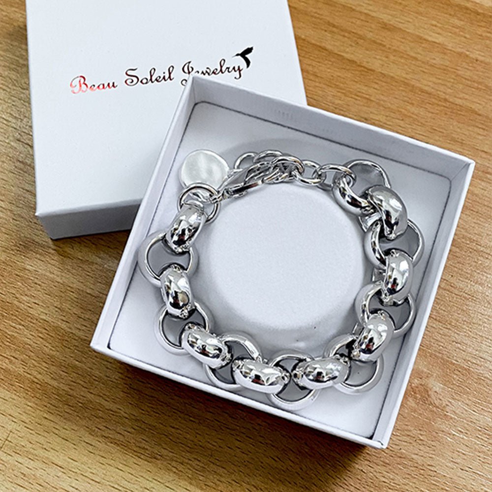Massives Rolo Gliederarmband – Statement Schmuck für Damen & Herren