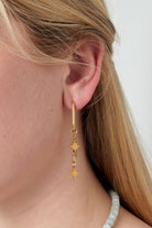 Ohrhänger Ohrringe - Ovale Creolen mit Sternen - Silber - ohrhaenger-ringe+stern-silber-oy116 - Beau Soleil Jewelry