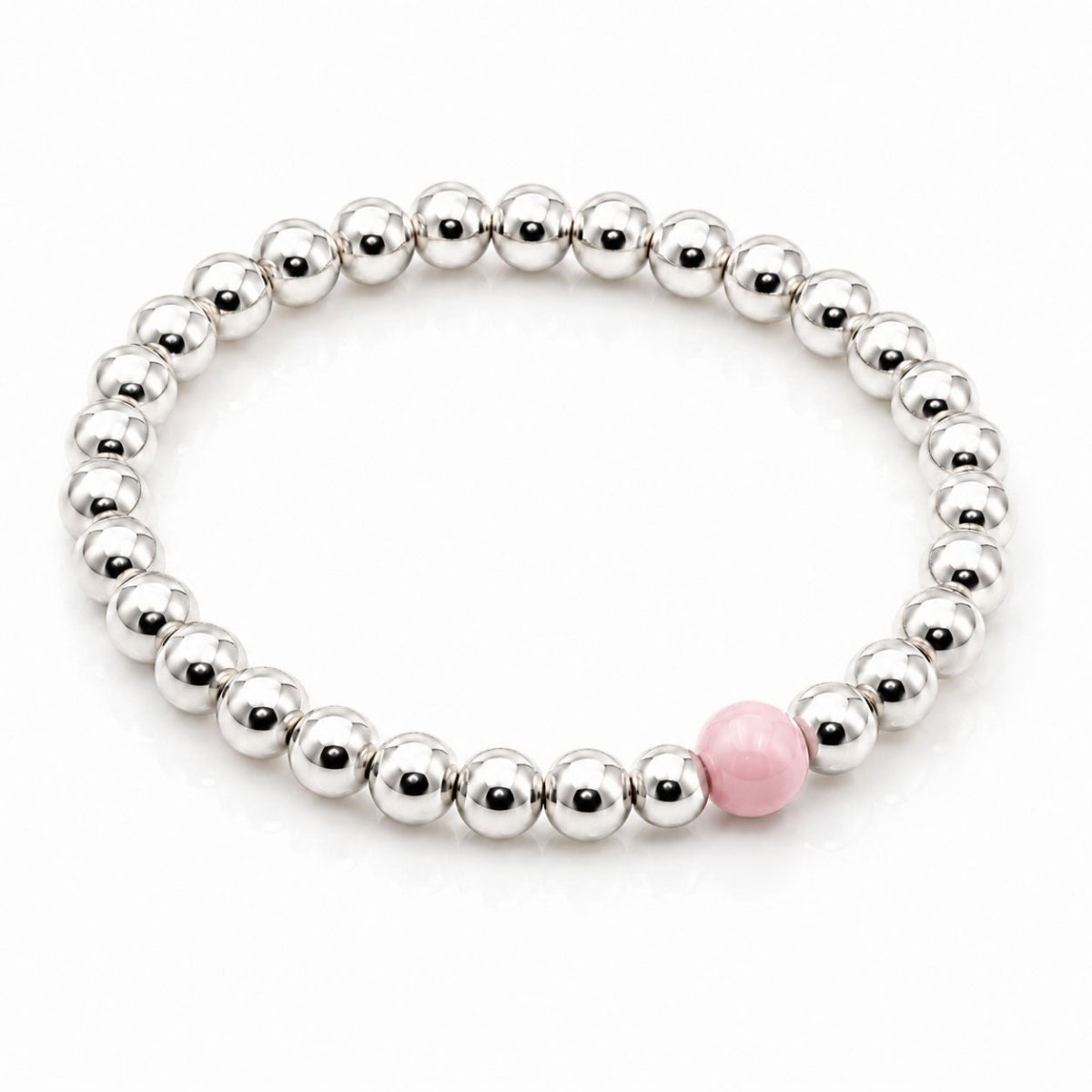 Perlenarmband Silber mit Murano Glasperle