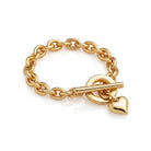 Statement Gliederarmband Damen mit Herzanhänger