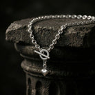 Statement Schmuck - Set: massive Gliederkette & Armband mit Herzanhänger