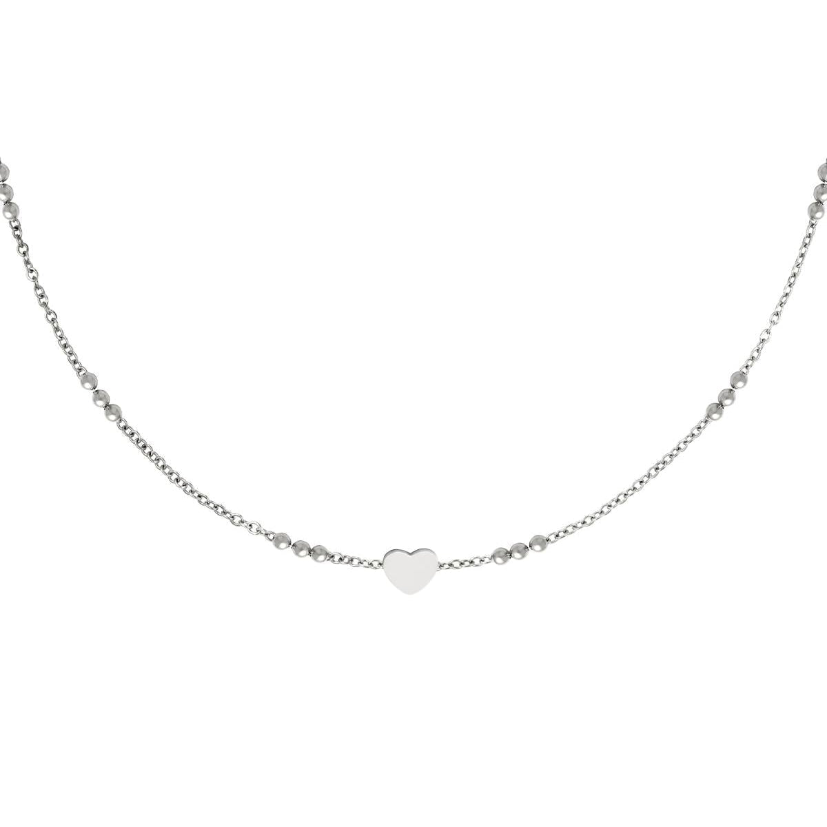 Zarte Edelstahlkette mit Herz