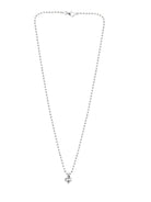 925 Silber Kugelkette mit Herz Anhänger
