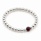 Perlenarmband Silber mit Murano Glasperle