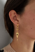 Ohrhänger Ohrringe - Gold-Ohrringe Creolen aus Edelstahl mit zarter lila Emaille - Gold - oy-110 - Beau Soleil Jewelry