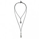Ketten - Lederkette mit langem Anhänger K272 - Braun - K272 - Beau Soleil Jewelry