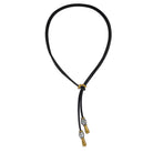 Ketten - Lederkette Damen Bali Gold/Silber Kombination K256 - 55cm Braunes Leder - 256_gold_silber_bali-55-braun - Beau Soleil Jewelry