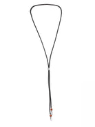 Ketten - Lederkette vergoldet mit Süsswasser Perlen individuell tragbar - 55cm Braunes Leder - K256_freshwater_perl-braun-gold-55cm - Beau Soleil Jewelry
