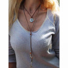Ketten - Schmuck Set Lederkette & Kugelkette - Rot - K186_2 - Beau Soleil Jewelry