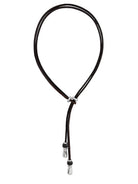 Elegante Damen Lederkette K256 mit Murano Glasperlen