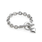 Statement Gliederarmband Damen mit Herzanhänger